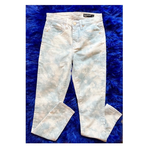 New! BLANK NYC The Bond Skinny High Rise Jeans in Indigo Tie-Dye - Picture 2 of 9